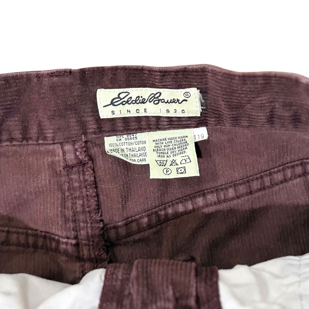 VTG Eddie Bauer Corduroy Maxi Skirt Deep Plum Casual A Line Women's Size 12 - Picture 4 of 6